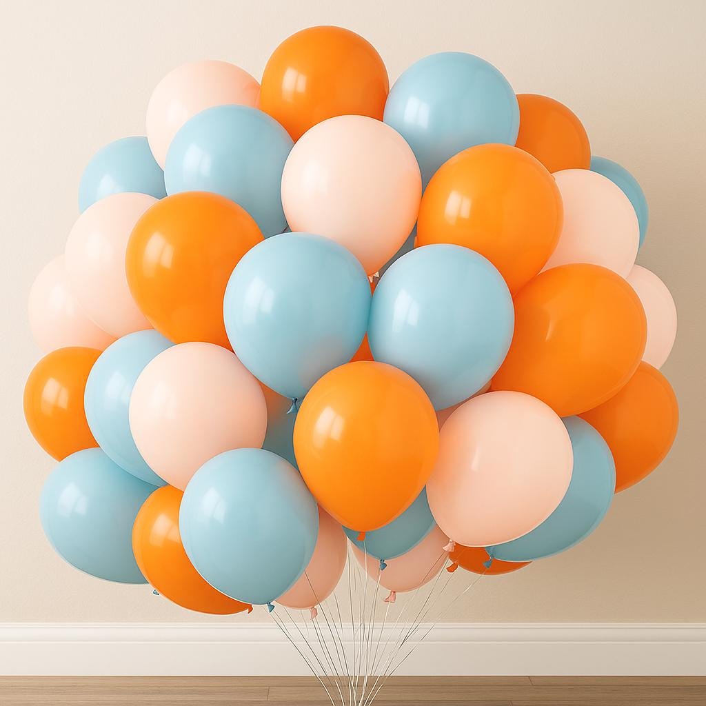 Boho Rainbow Latex Balloons, Burnt Orange Blue Pink Balloon Set - 50 Pcs Birthday Party Balloons, Balloons for Kids Birthday, Baby Shower