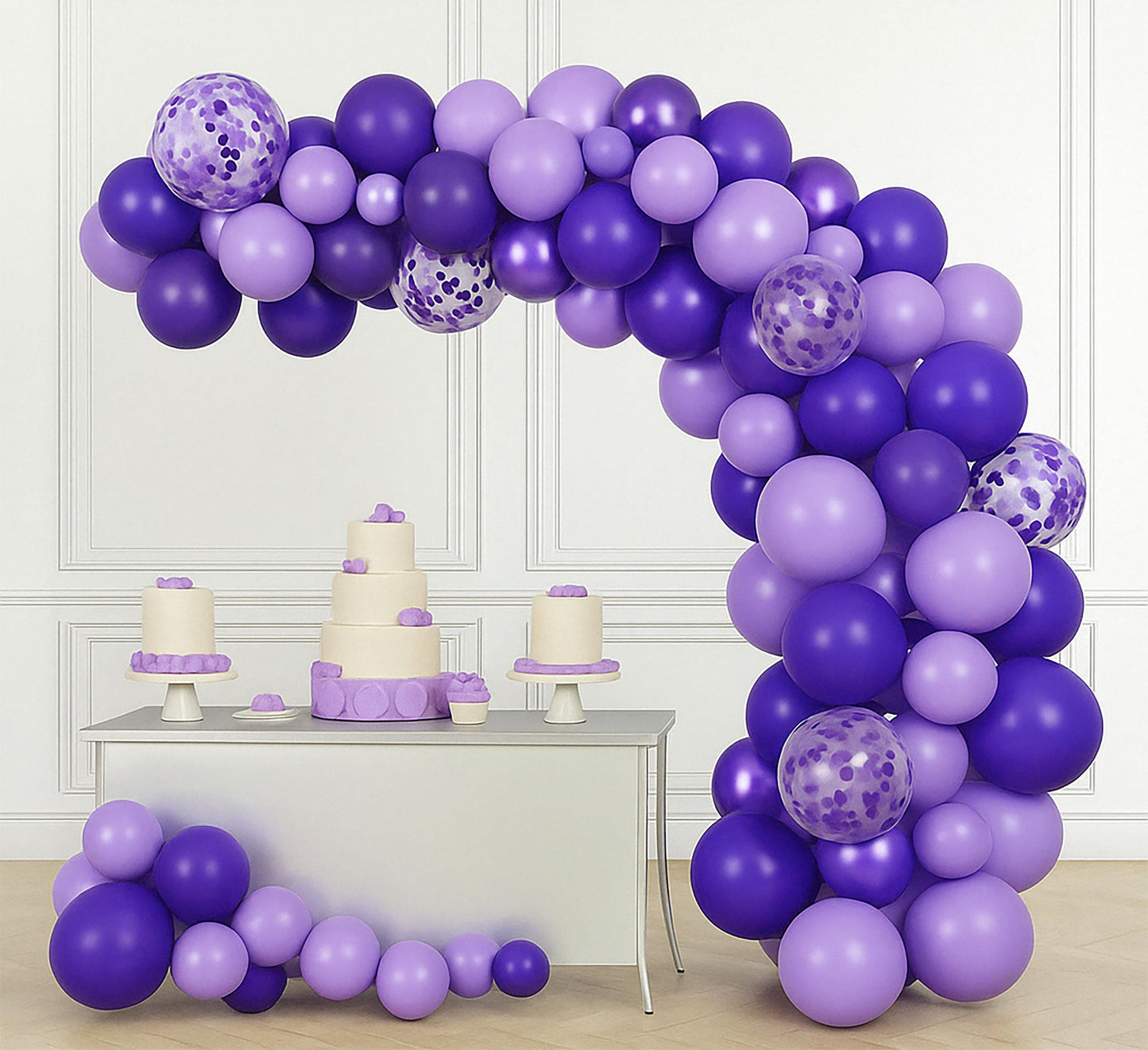 Lavender & Purple Balloon Garland Arch Kit, Party Balloon Set Arch Set for Birthday, Baby Shower, Bridal Decor, Bachelorette Decor, Party