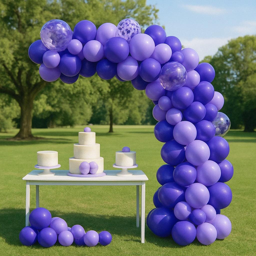 Lavender & Purple Balloon Garland Arch Kit, Party Balloon Set Arch Set for Birthday, Baby Shower, Bridal Decor, Bachelorette Decor, Party