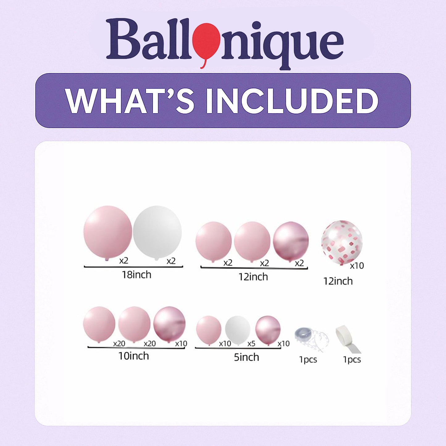 Pink & White Balloon Garland Kit – Pastel Birthday Arch for Girls, Baby Shower, Cake Smash, Birthday Party Decor, 1st Birthday Decor, Party