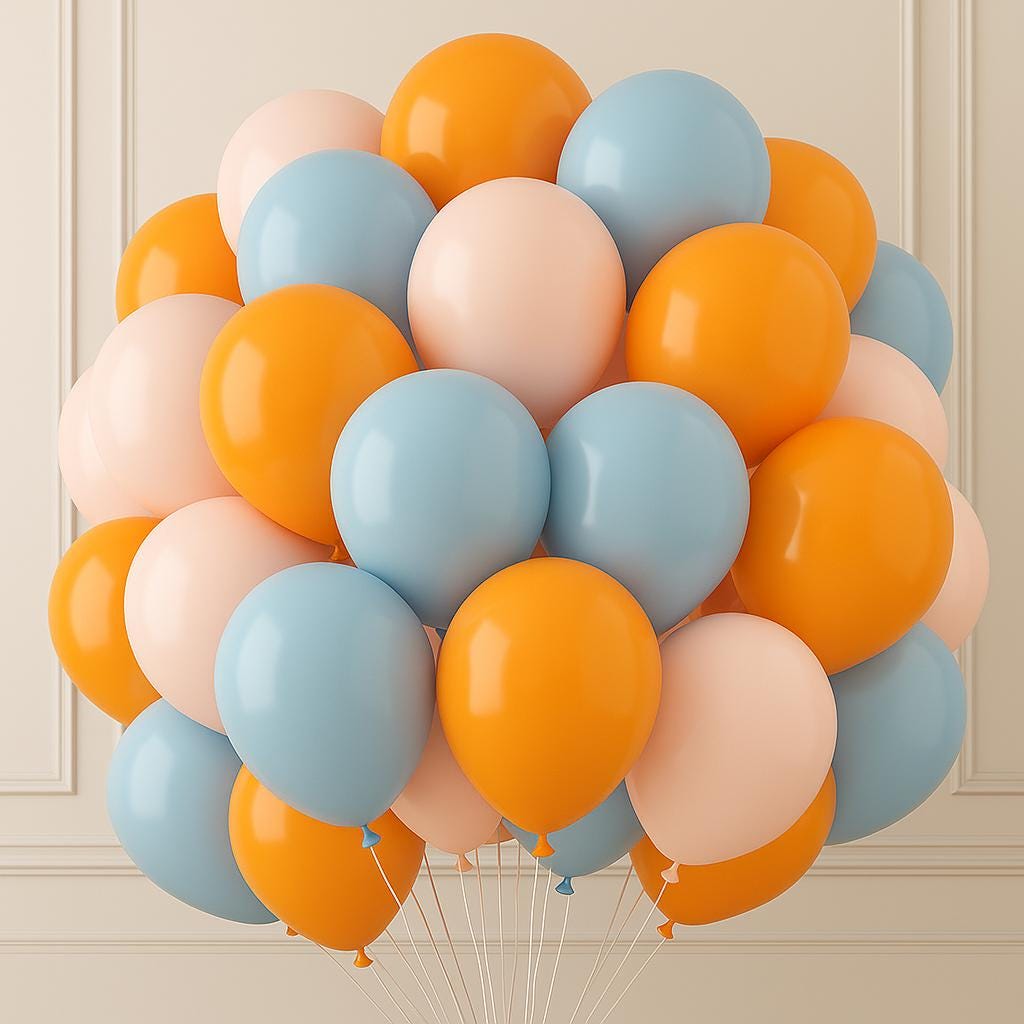 Boho Rainbow Latex Balloons, Burnt Orange Blue Pink Balloon Set - 50 Pcs Birthday Party Balloons, Balloons for Kids Birthday, Baby Shower