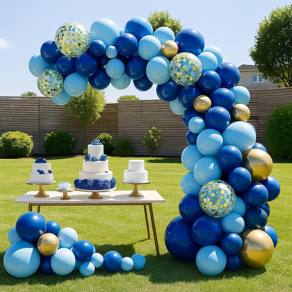 Navy Blue and Light Blue Balloon Garland Kit | 105PCS Balloon Arch Kit for Baby Shower, Birthday, Wedding, Boy Party Decorations