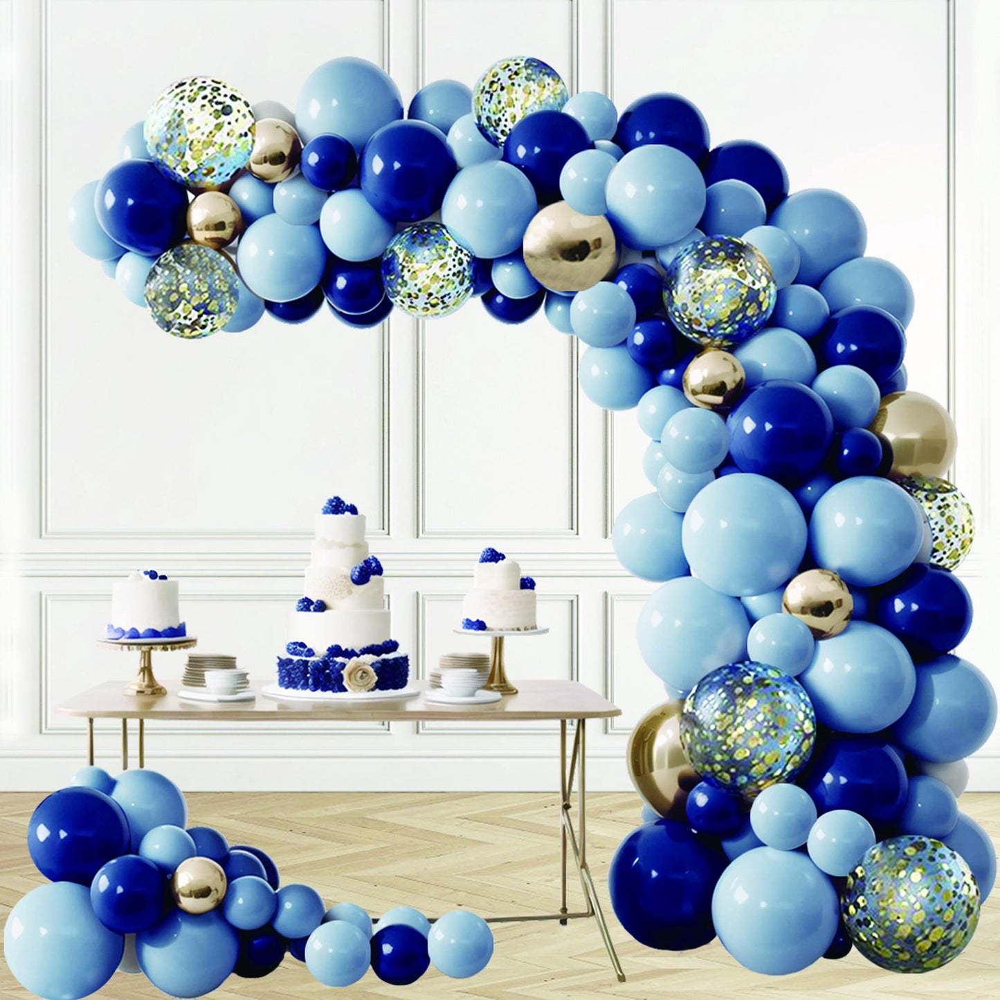 Navy Blue and Light Blue Balloon Garland Kit | 105PCS Balloon Arch Kit for Baby Shower, Birthday, Wedding, Boy Party Decorations