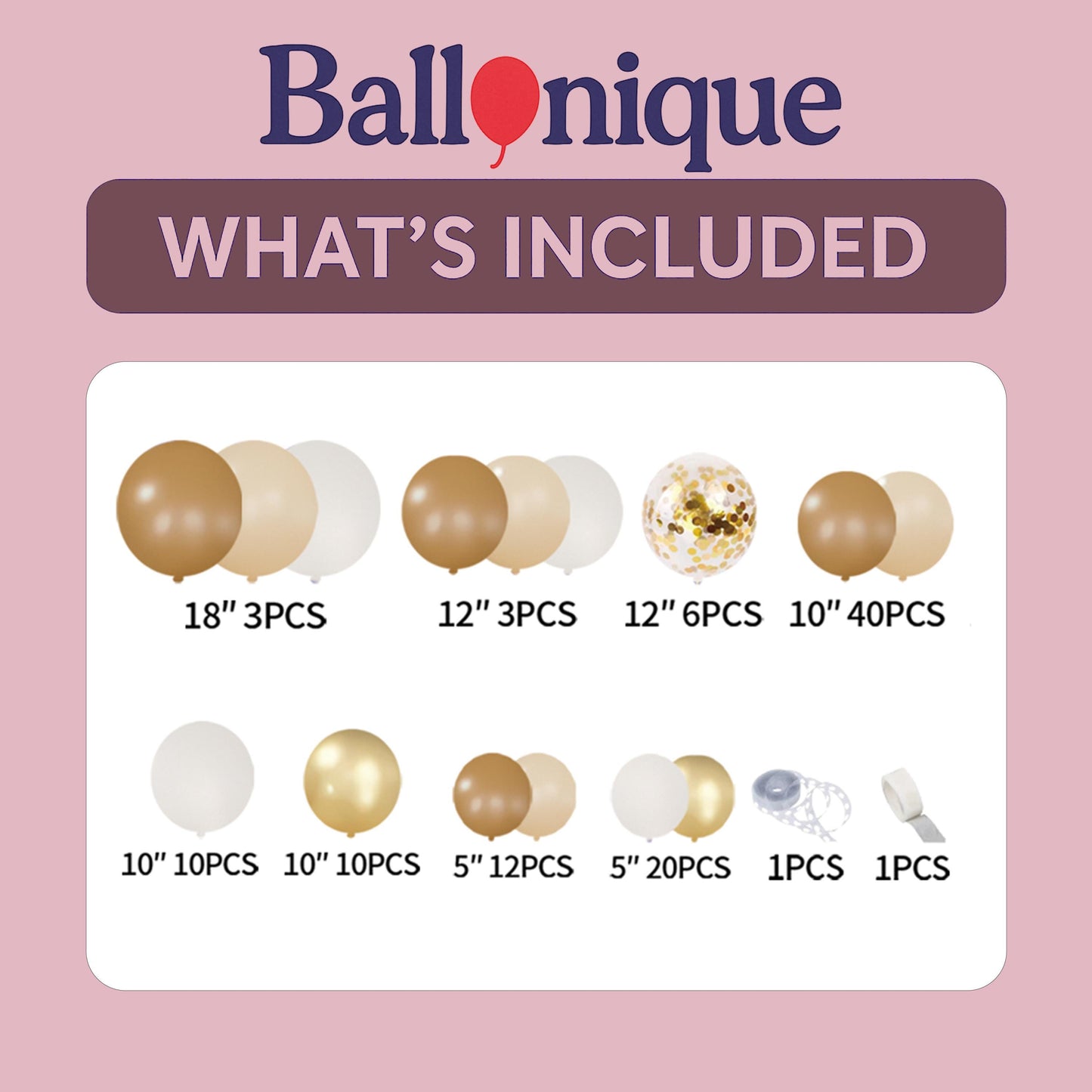 Oh Baby Balloon Garland Kit – Neutral Gold Brown Baby Shower Decorations | Gender Neutral Arch Backdrop for Boy or Girl, Baby shower, Party