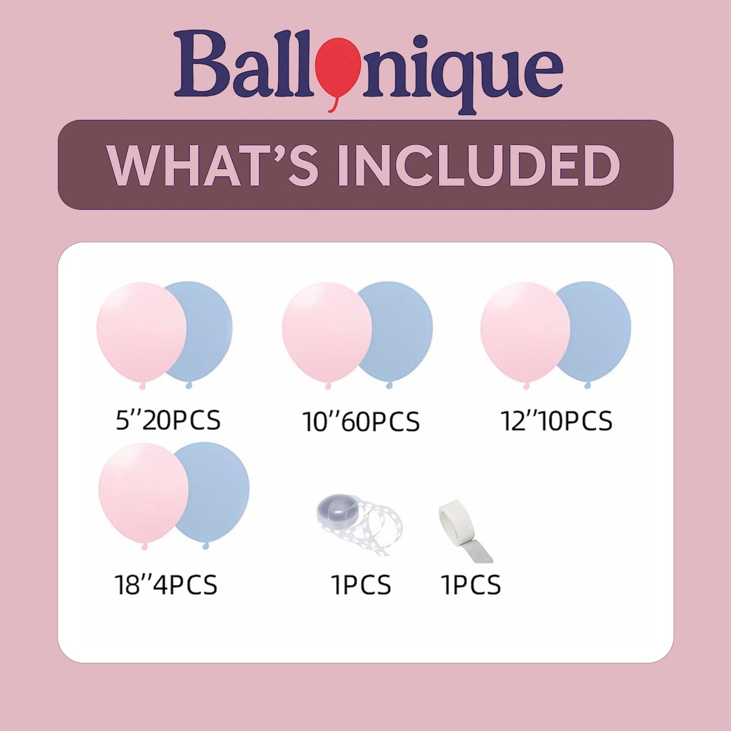 Gender Reveal Balloon Garland Kit - Pink and Blue Arch Backdrop | Boy or Girl Baby Shower Decoration for Party, Photo Booth Decor