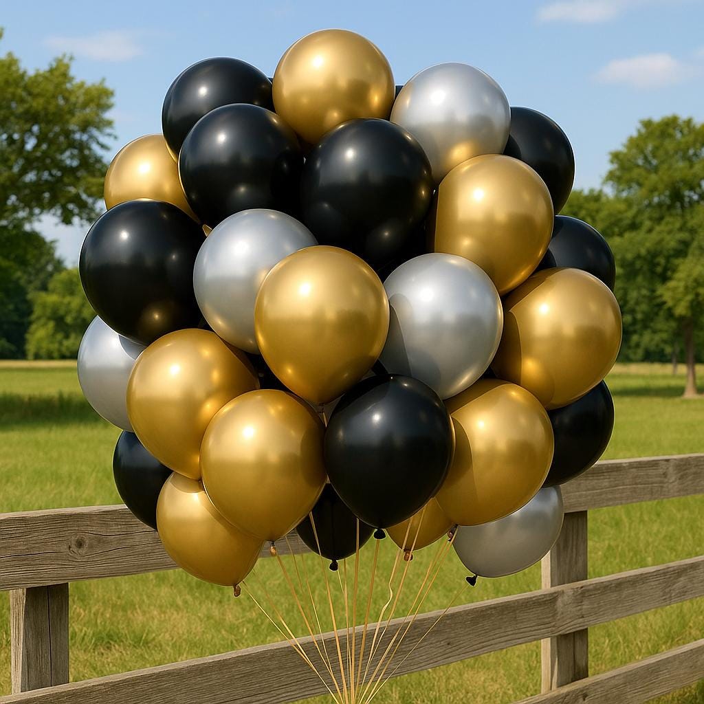 Black Gold Silver Balloons 50pcs – Metallic Latex Balloon Set for Birthday, Graduation, New Year, Retirement Party Decorations, Baby Shower
