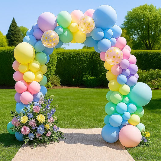 117 PCS Bachelorette Party Decorations, Pastel Confetti Balloon Garland Kit, Rainbow Balloon Arch for Baby Shower, Birthday, Party Backdrop