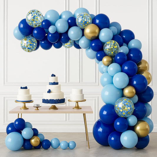 Navy Blue and Light Blue Balloon Garland Kit | 105PCS Balloon Arch Kit for Baby Shower, Birthday, Wedding, Boy Party Decorations